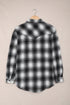 Buttons Pocketed Plaid Shacket